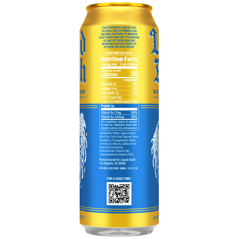 Blueberry Buzzsaw — back of can 19.2oz