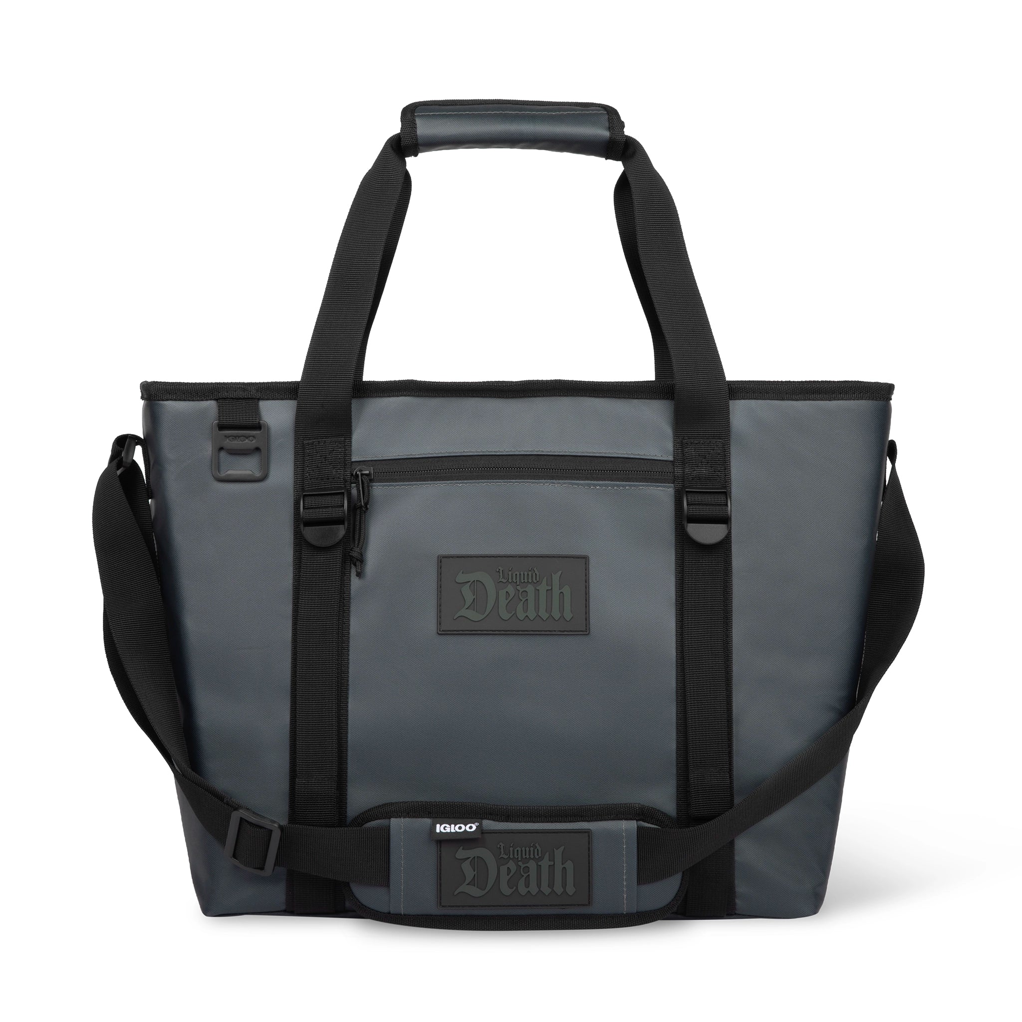 Liquid Death x Igloo Body Bag Soft Cooler — front