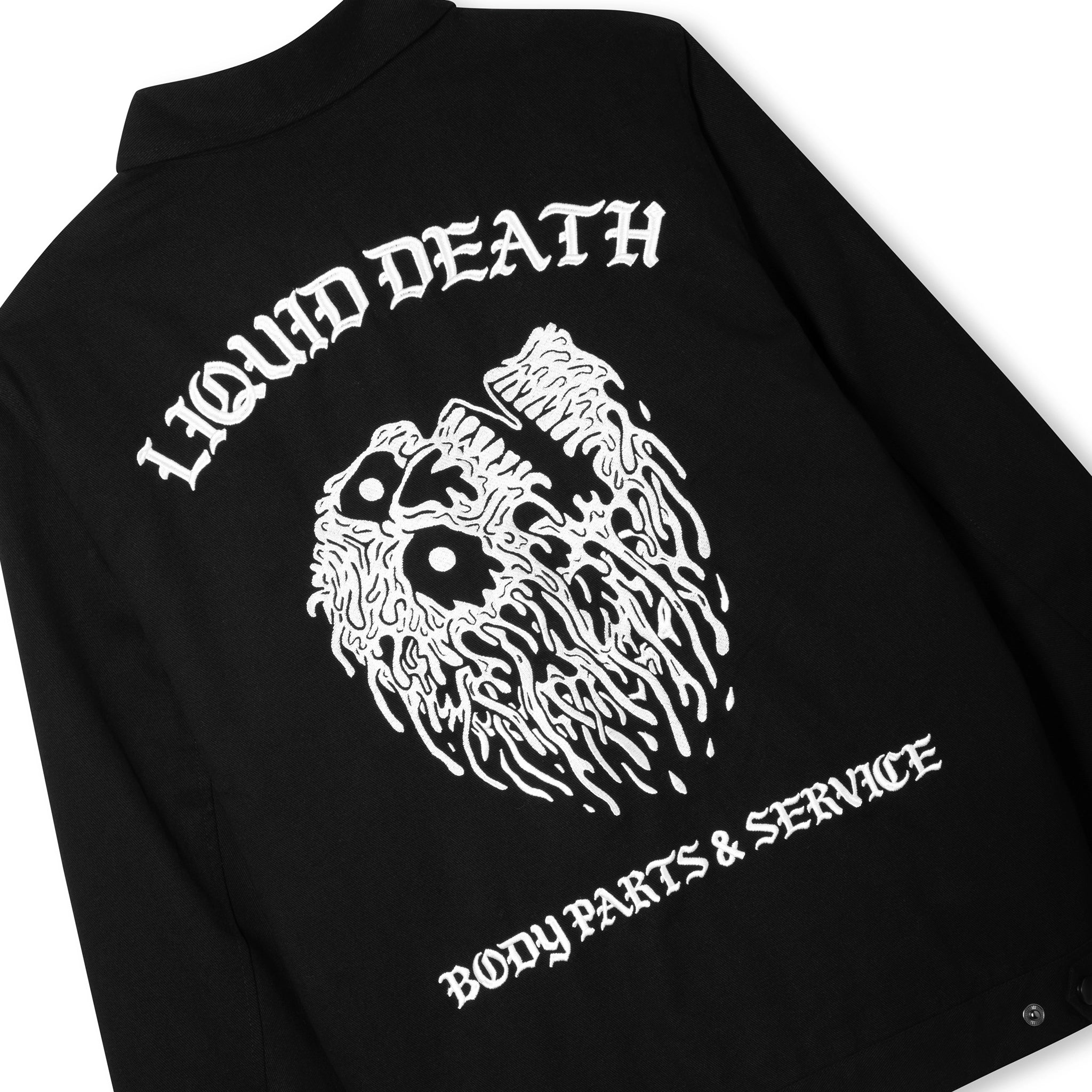 Chop Shop Mechanic Jacket Black Back Close Up