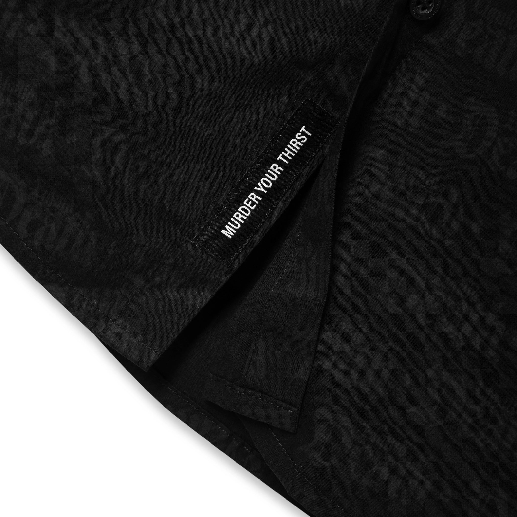 Deluxe Death Woven Shirt Black Front Detail
