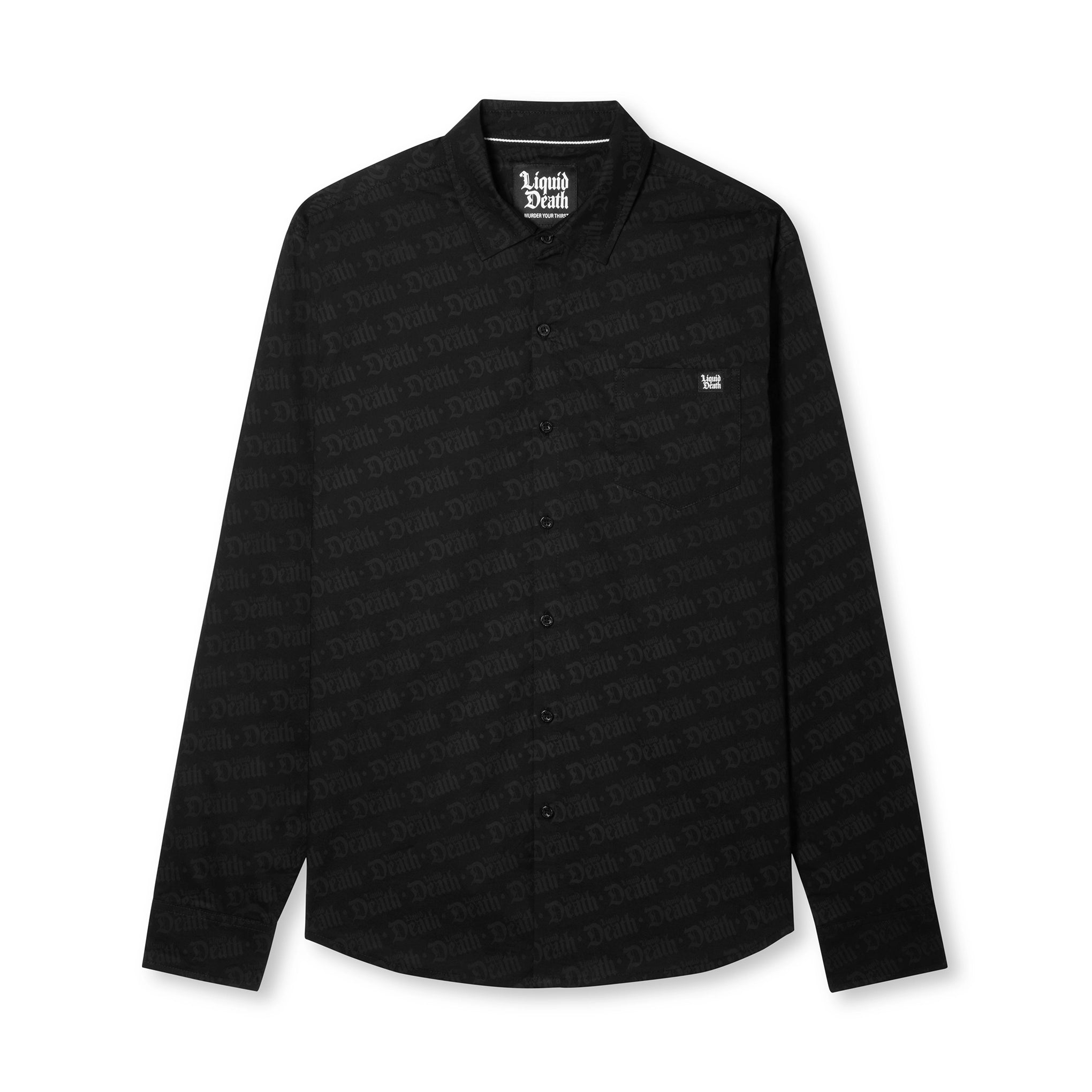 Deluxe Death Woven Shirt Black Front