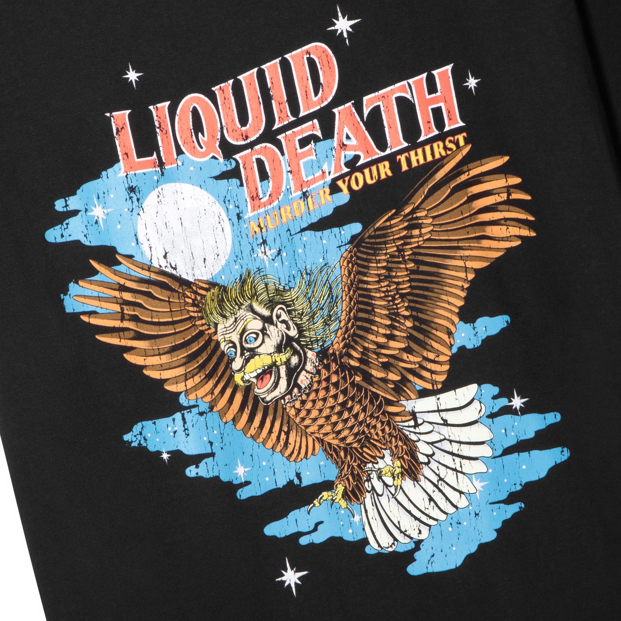 Die Like An Eagle Tee Black Front Detail