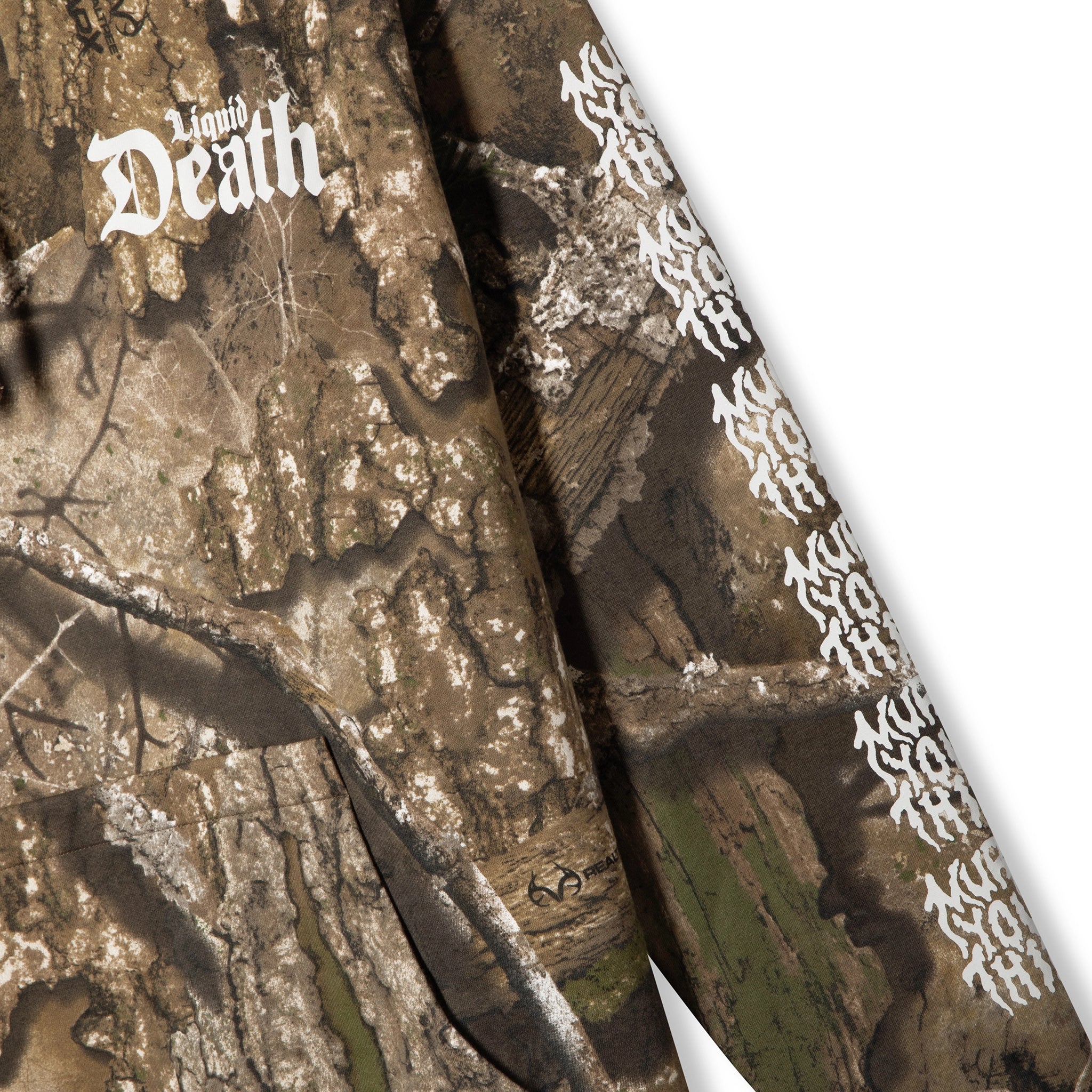 Invisible Death Hoodie Camo Sleeve Detail