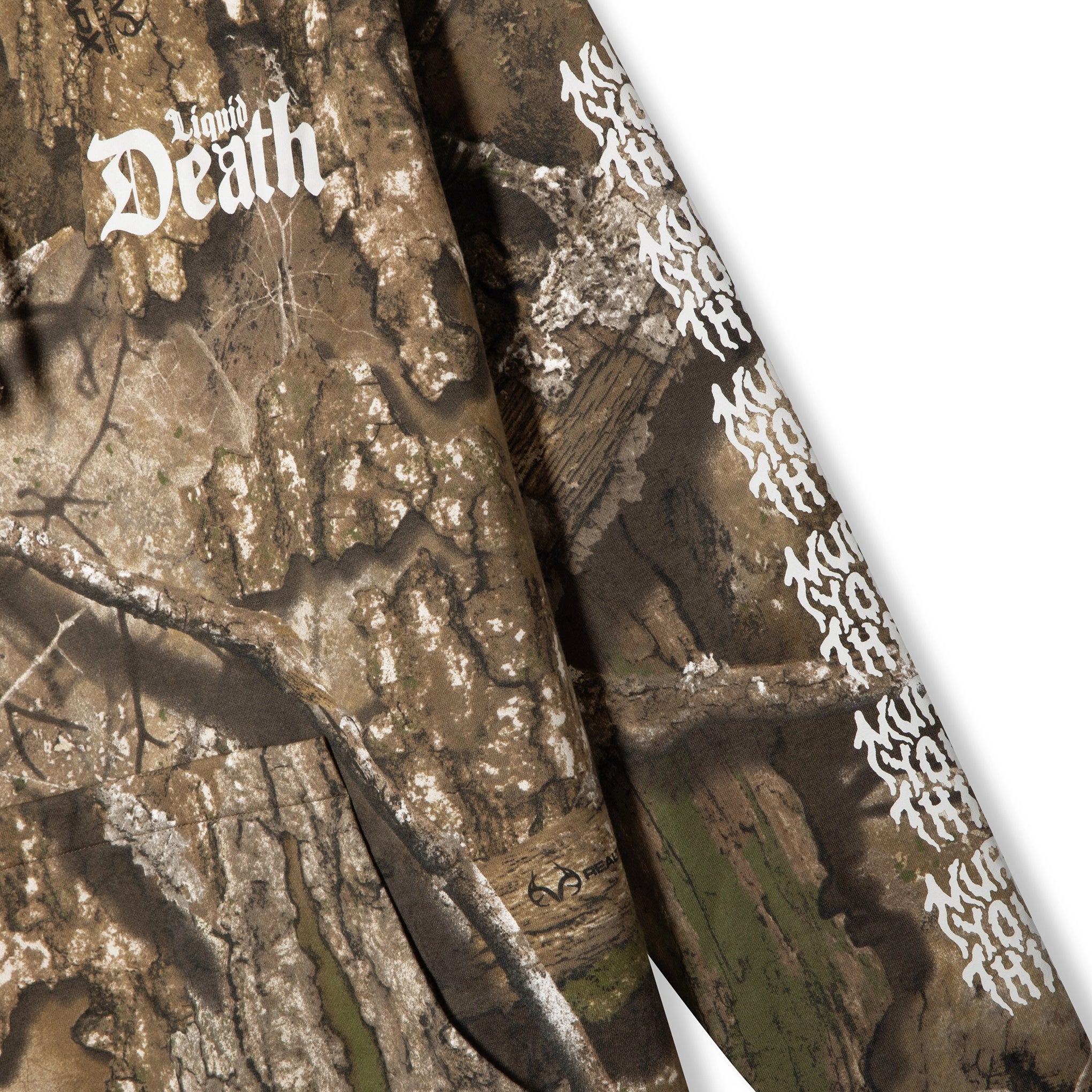 Invisible Death Hoodie Camo Sleeve Detail