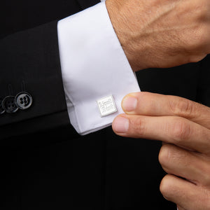 Killer Cuff Links Silver on Model
