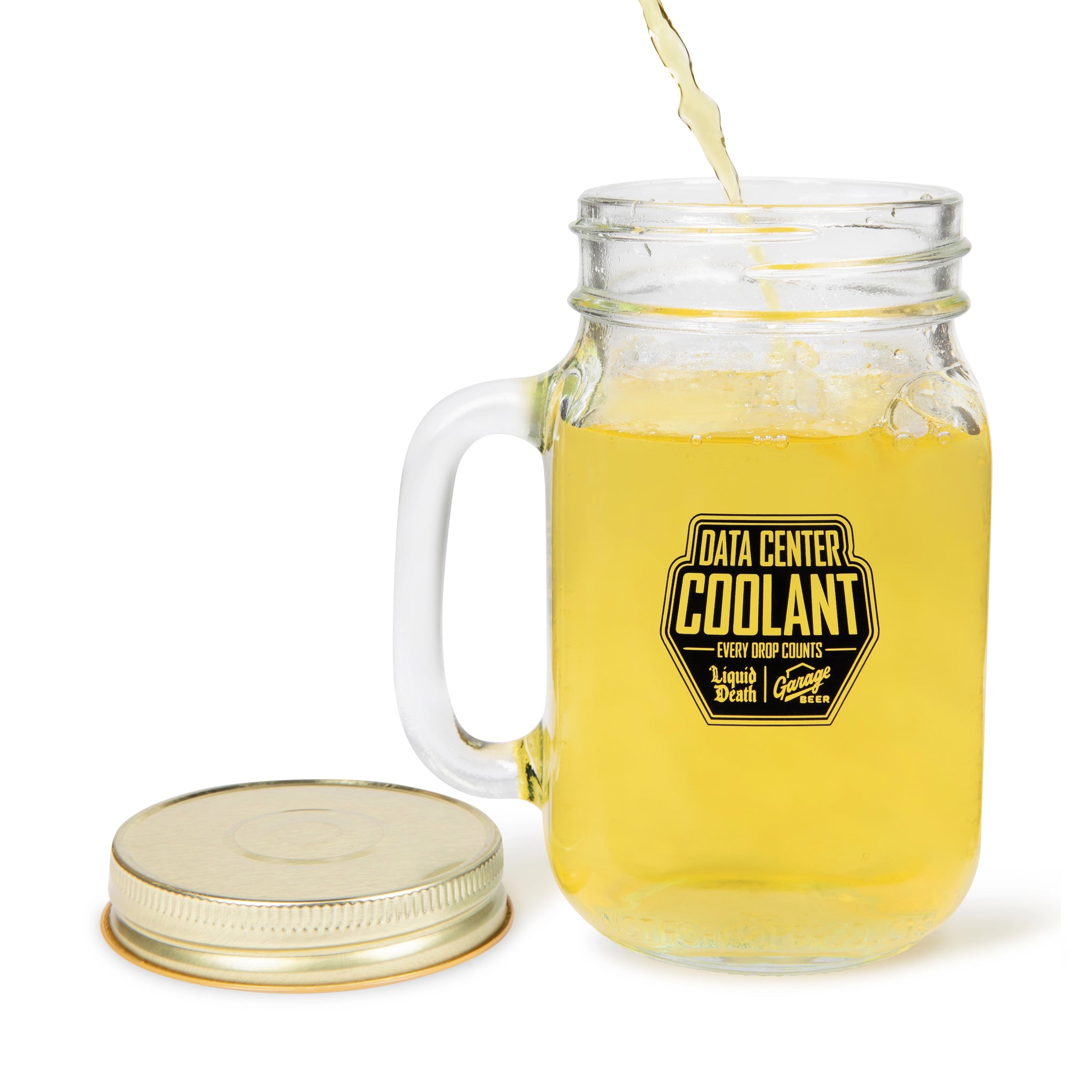 Liquid Death x Garage Beer Data Center Coolant Collector — filling