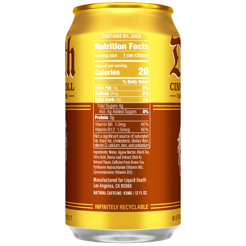 Cinnamon Roll — back of can 12oz
