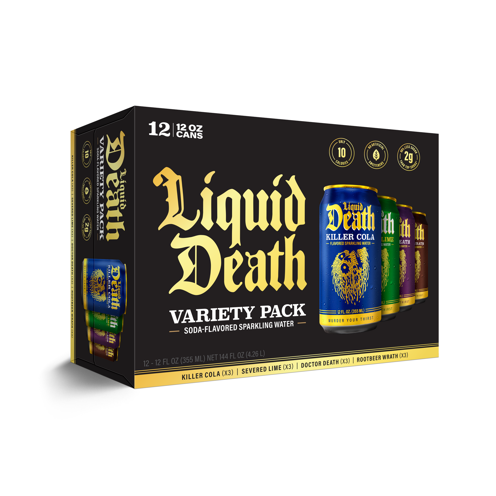 Soda-Flavored Sparkling Water Variety Pack 12oz (12-Pack)