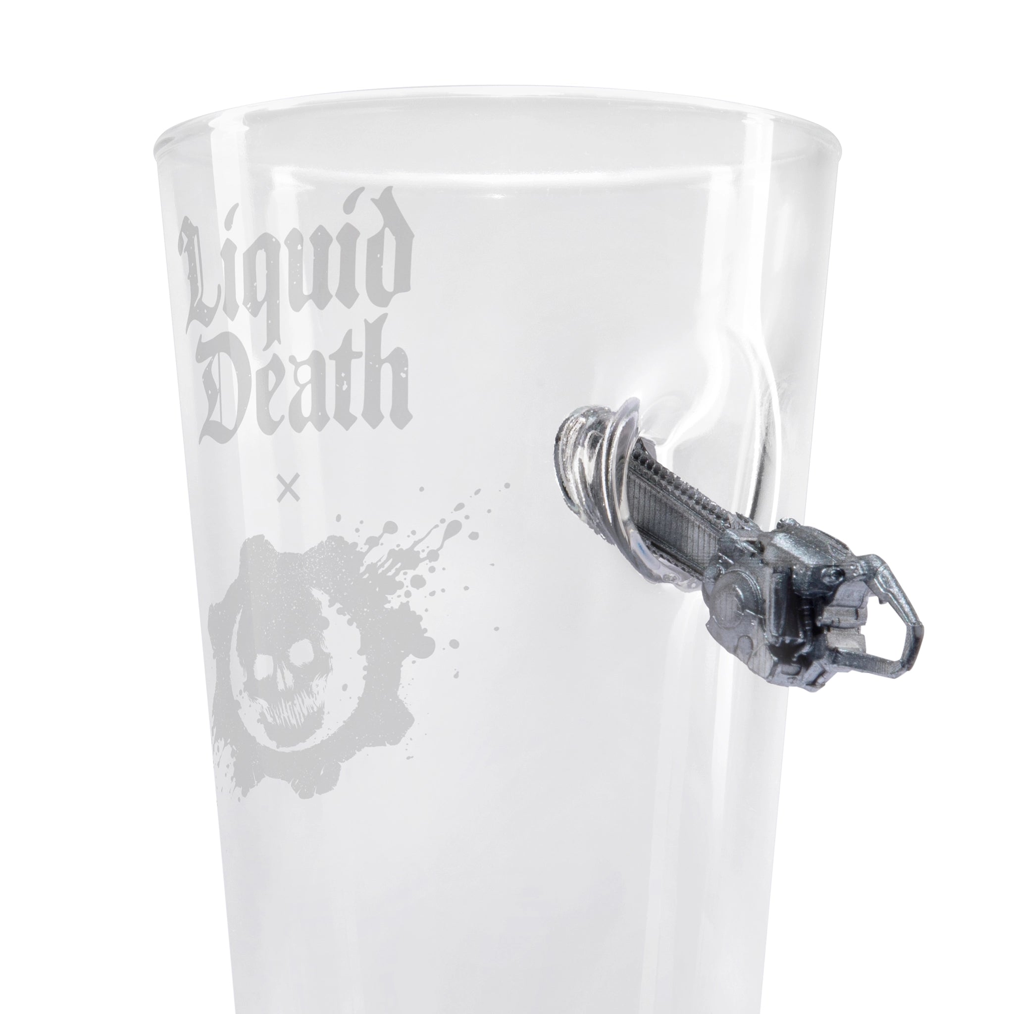 Liquid Death x Gears of War Chainsaw Pint Glass