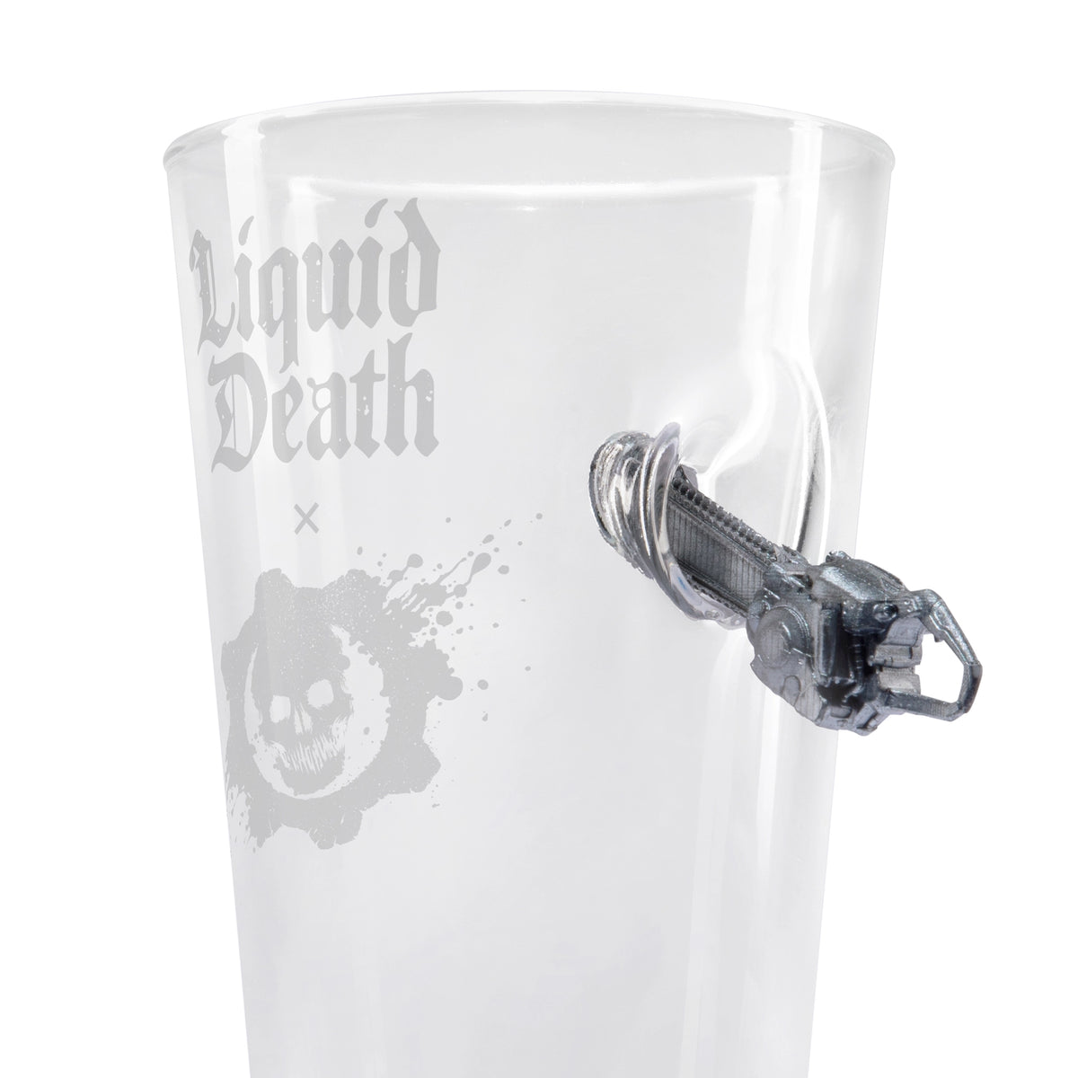 Liquid Death x Gears of War Chainsaw Pint Glass