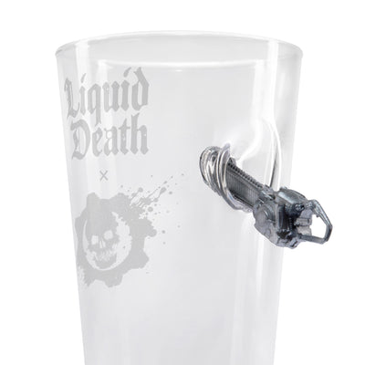 Liquid Death x Gears of War Chainsaw Pint Glass