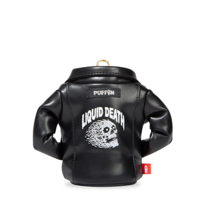 LD Puffin Koozies Black Leather Back