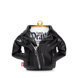 LD Puffin Koozies Black Leather Front