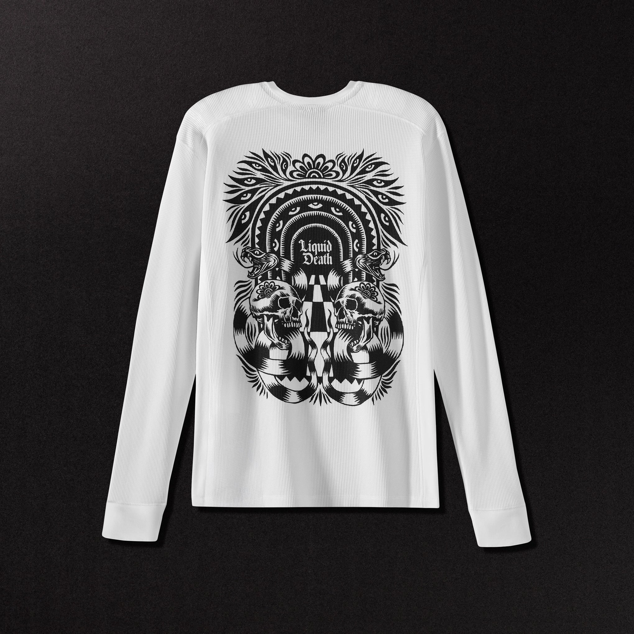 Liquid Death Death Charmer Thermal Shirt back