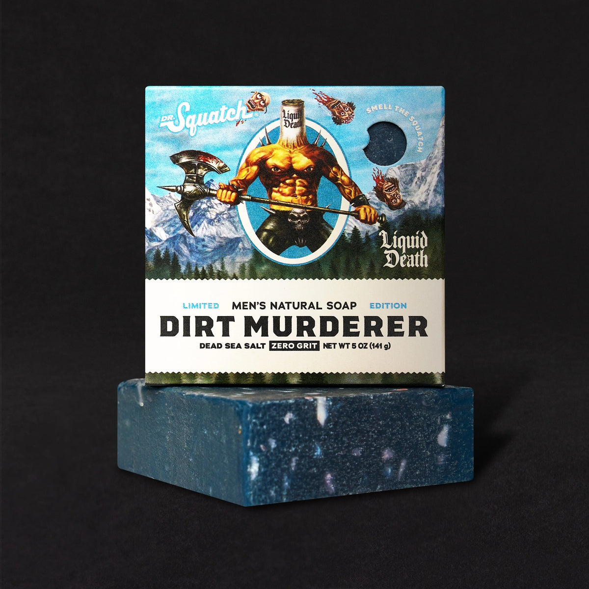 Liquid Death x Dr. Squatch Dirt Murderer Soap