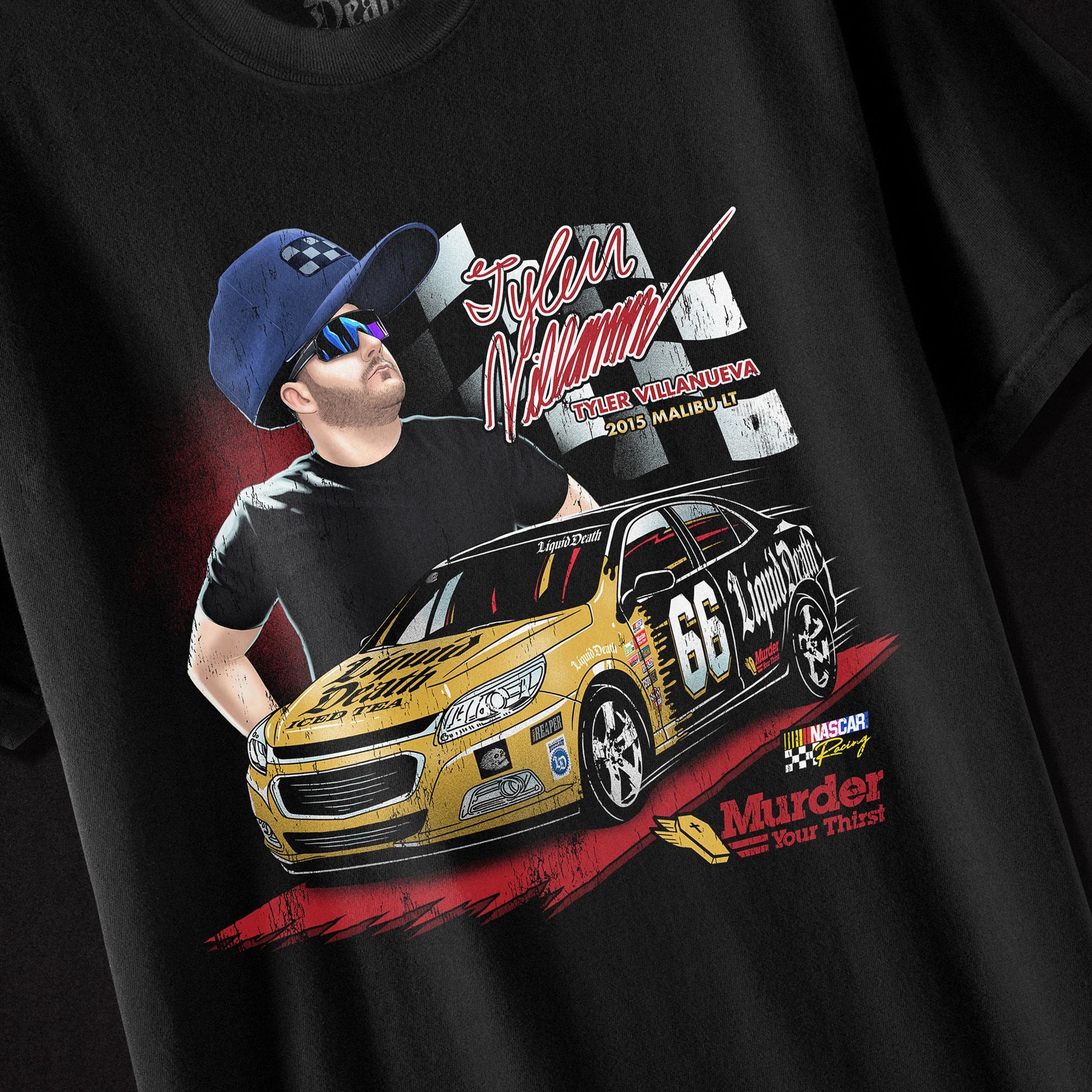 Tyler Villanueva Liquid Death Nascar Pro Driver Tee