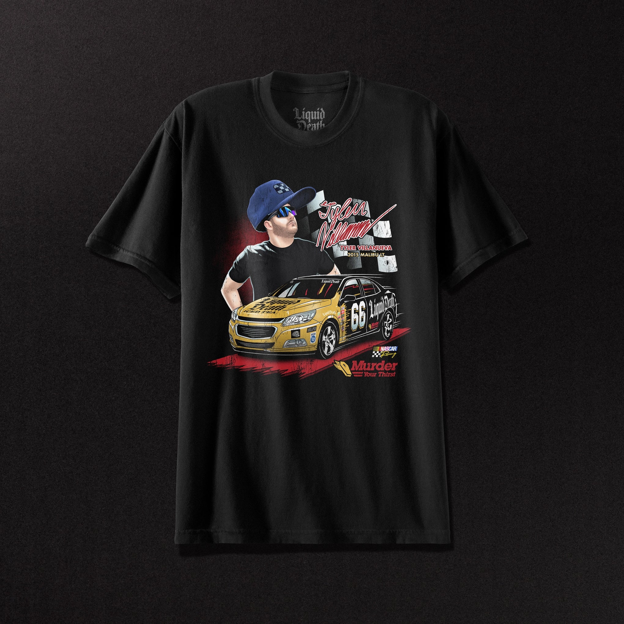 Tyler Villanueva Liquid Death Nascar Pro Driver Tee