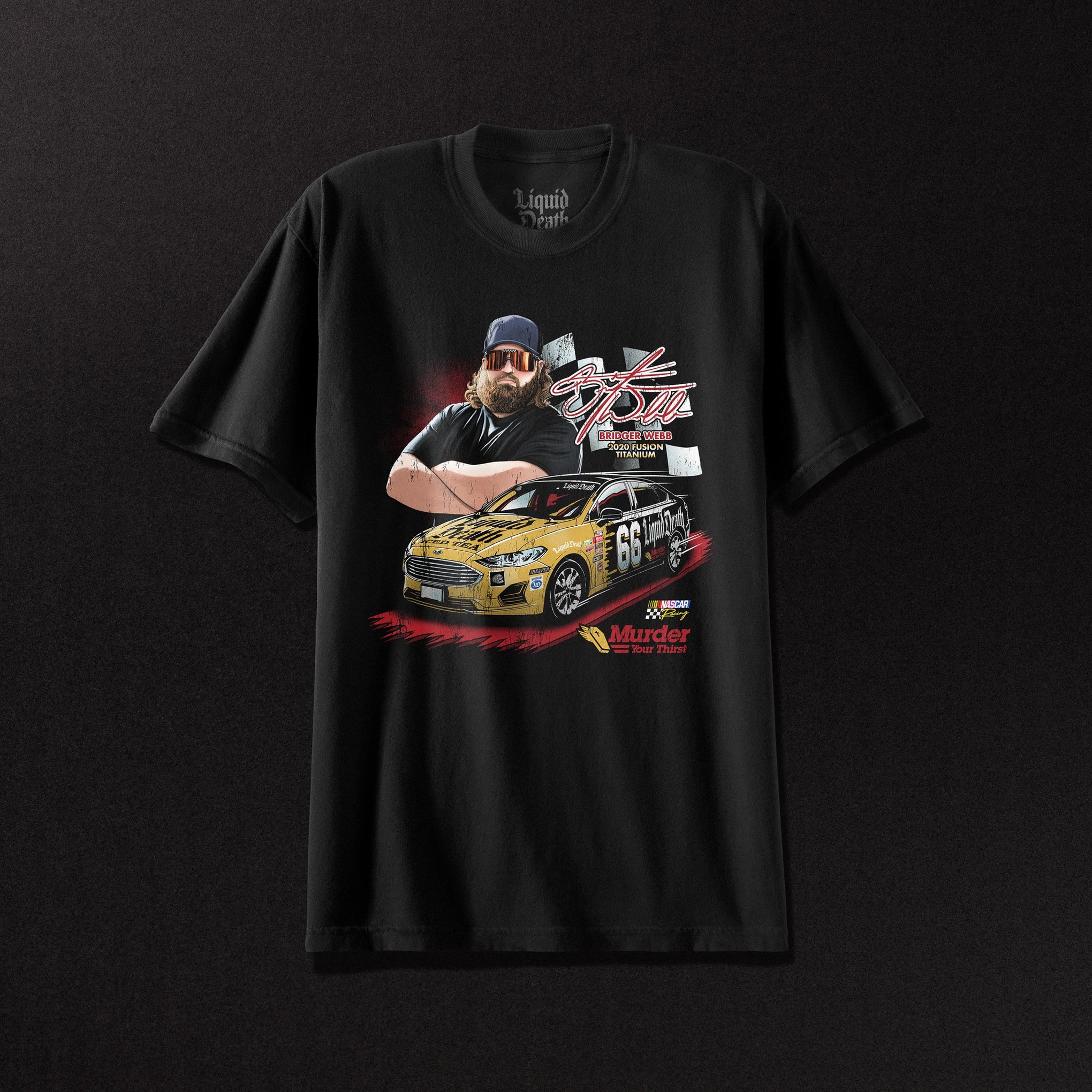 Bridger Webb Liquid Death Nascar Pro Driver Tee