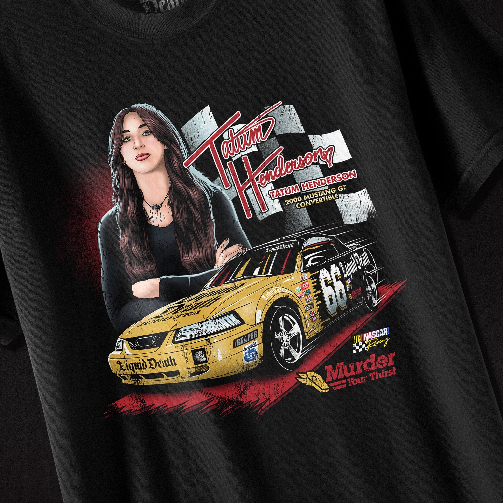 Tatum Henderson Liquid Death Nascar Pro Driver Tee