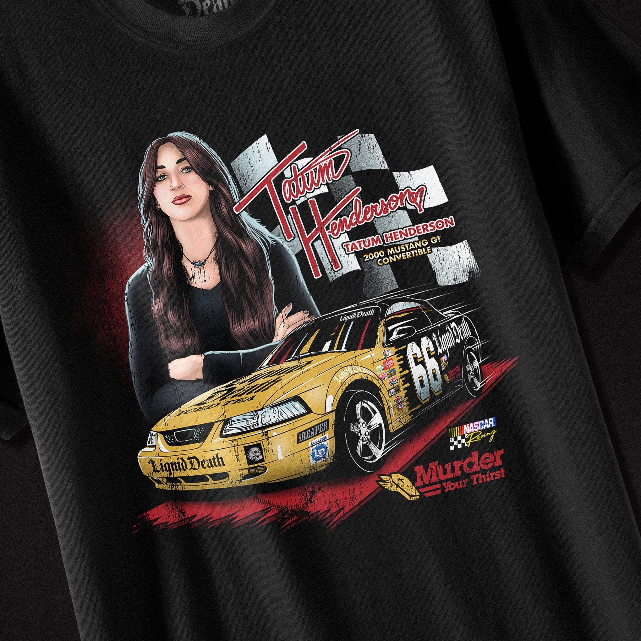 Tatum Henderson Liquid Death Nascar Pro Driver Tee