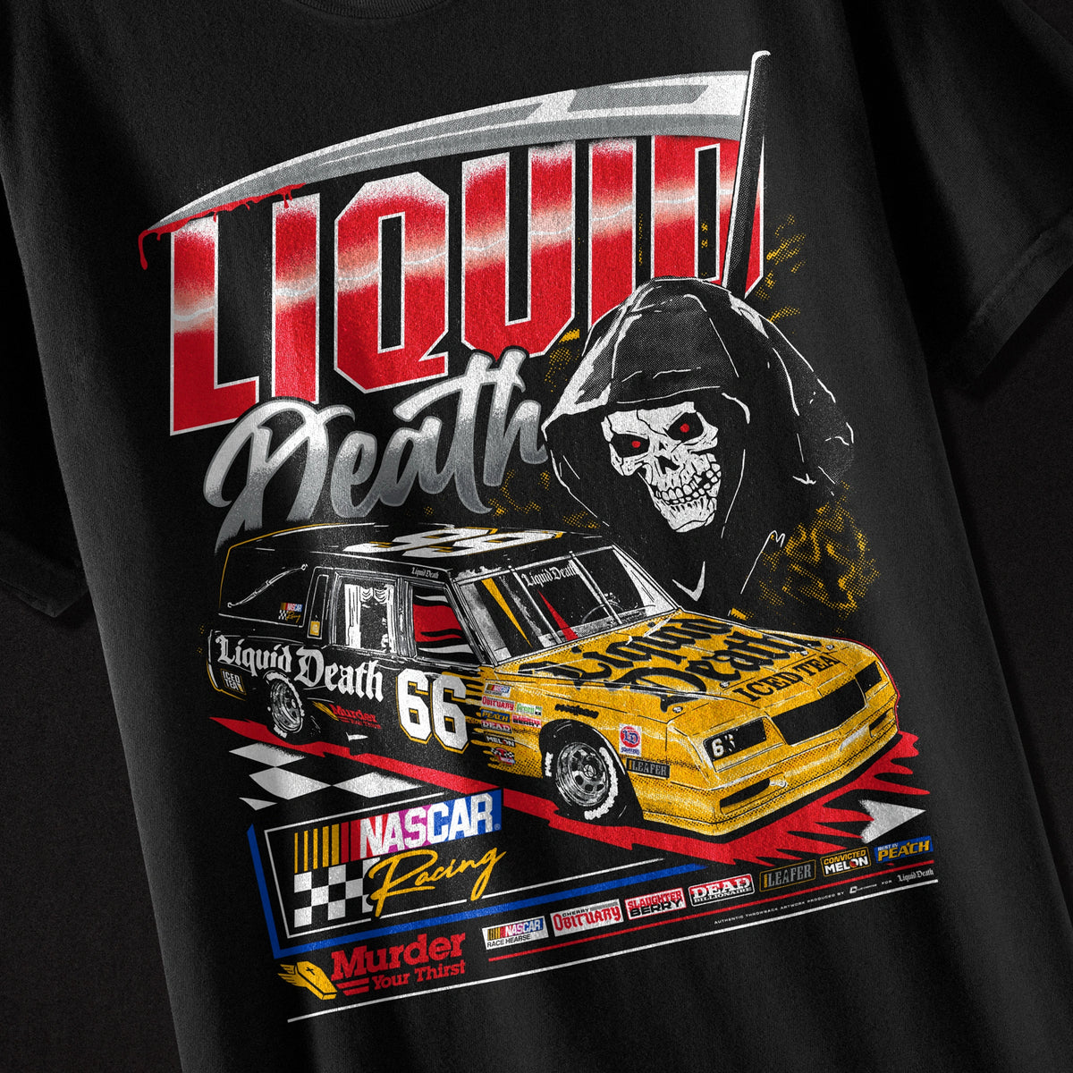 NASCAR x Liquid Death Thirst Hearse Tee