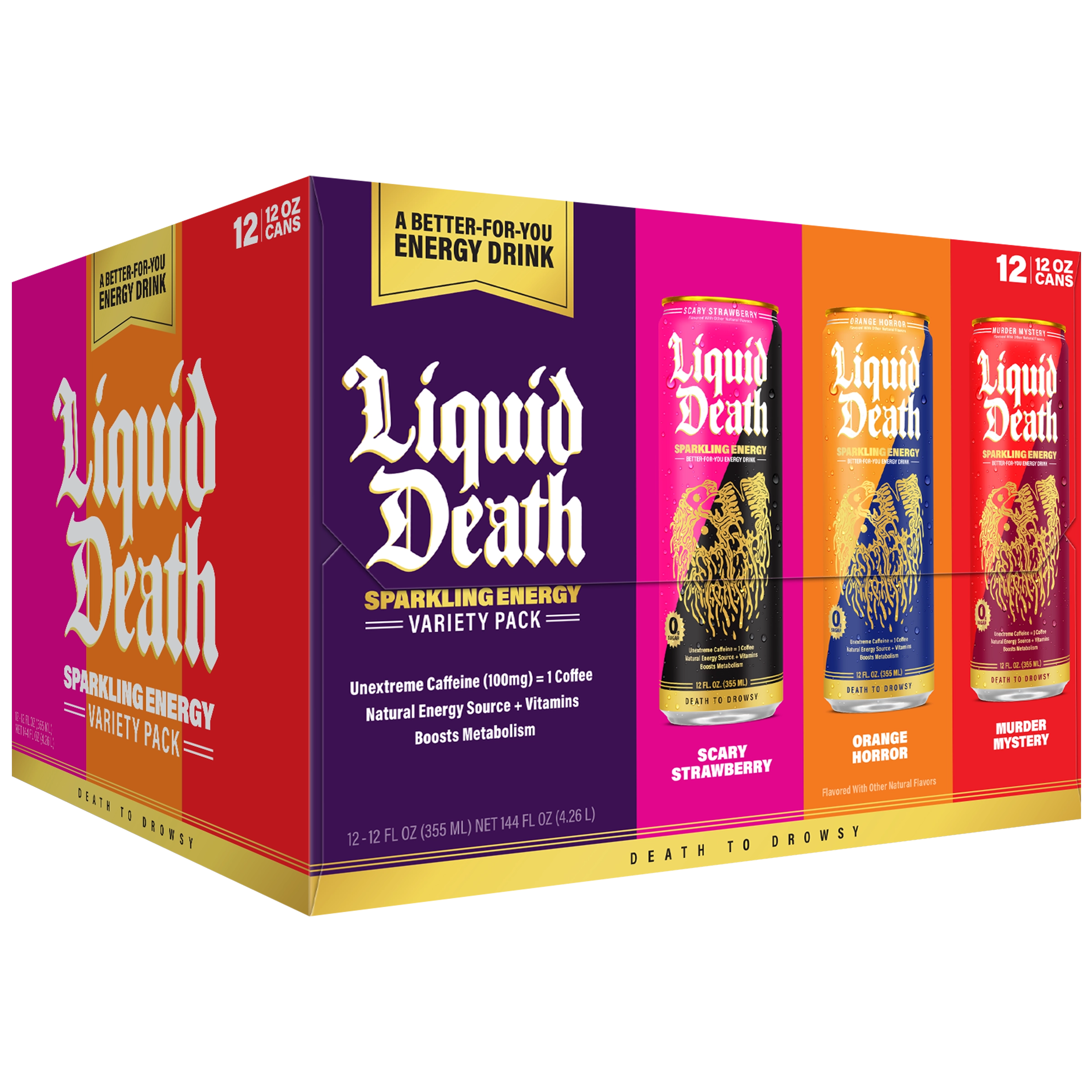Liquid Death Line sparkling-energy-variety – Liquid Death