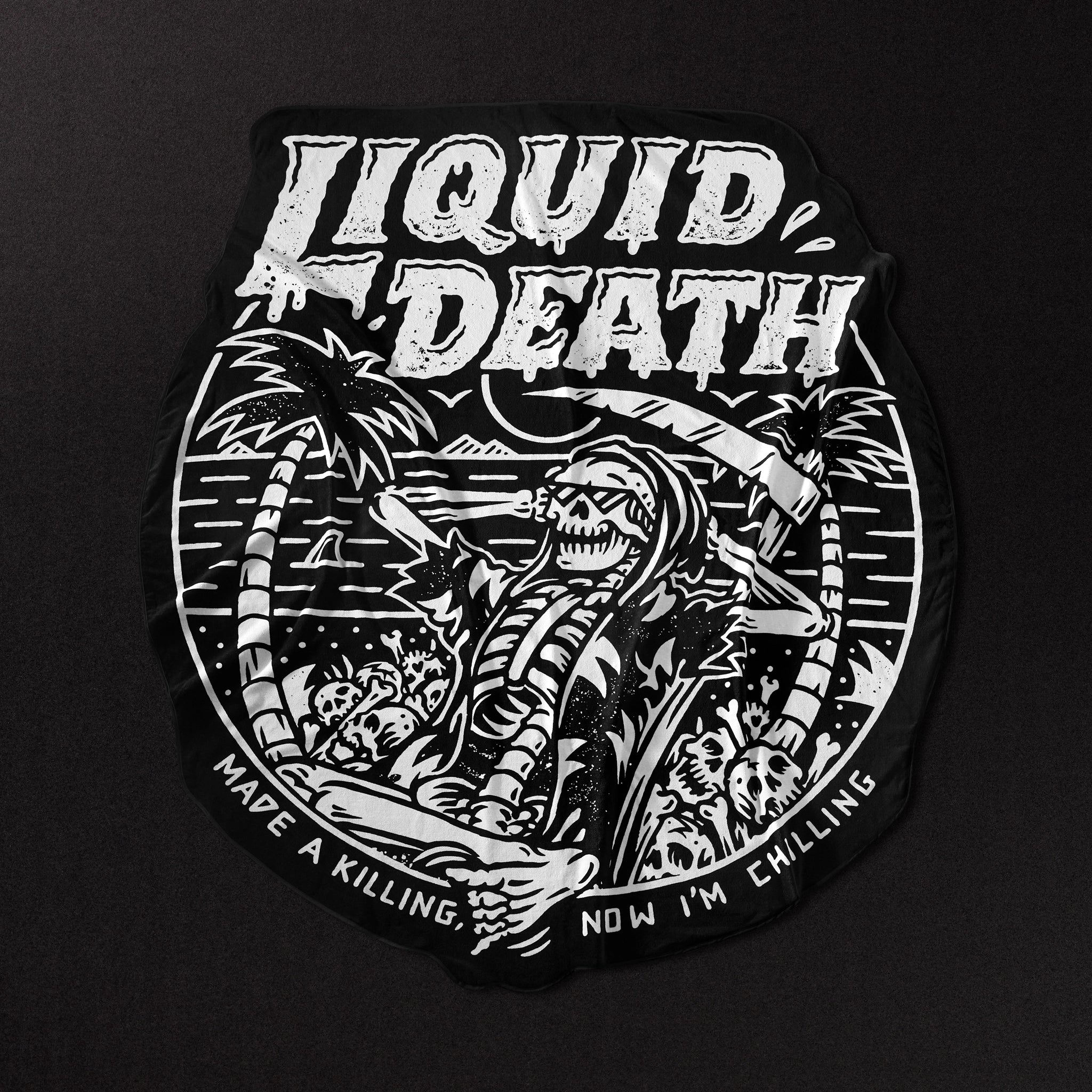 Reapin Ain T Easy Oversized Beach Towel Liquid Death