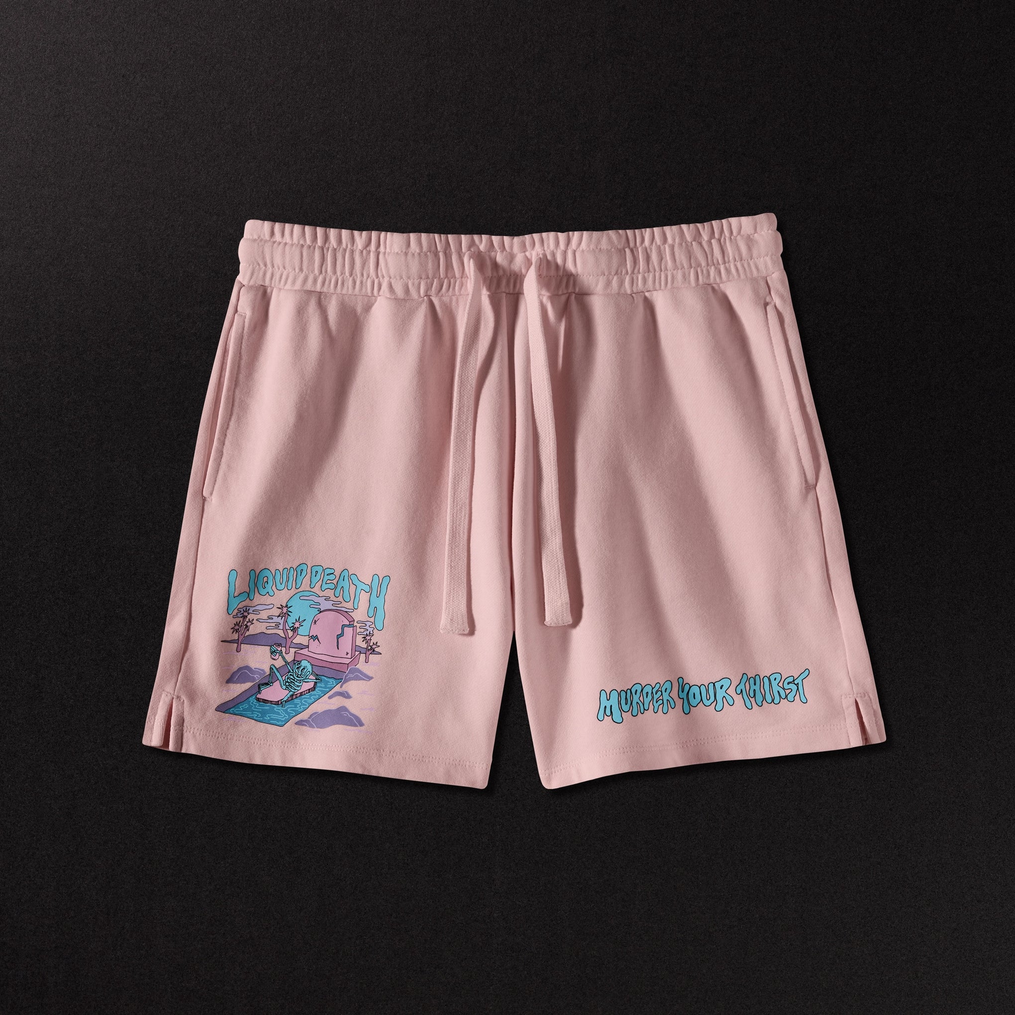Liquid Death Shallow Grave Sweatshorts Front