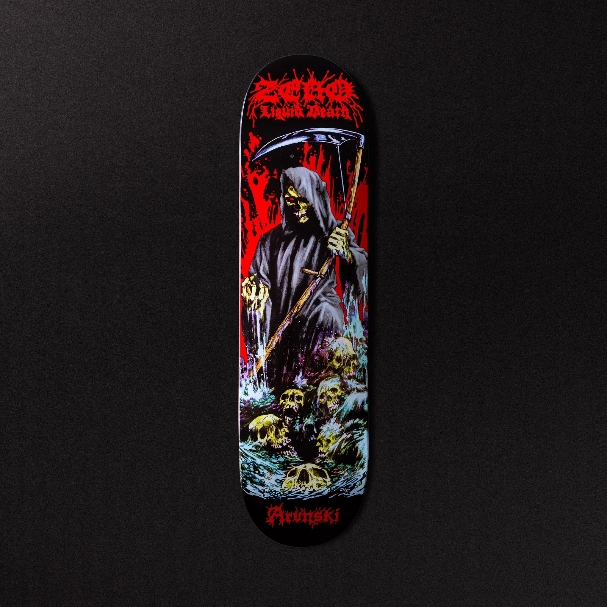 Liquid Death x Zero Skate Deck