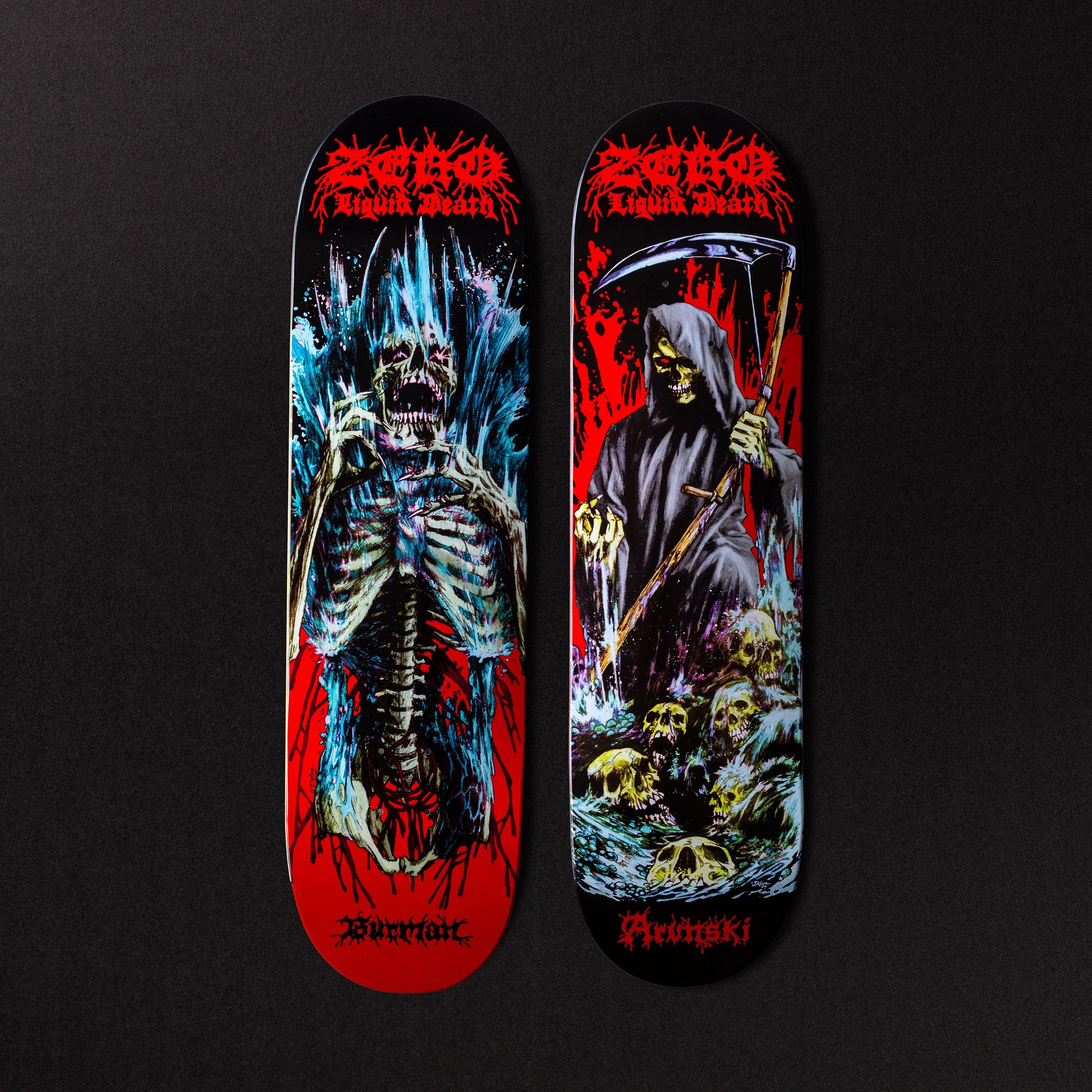 Liquid Death x Zero Skate Deck