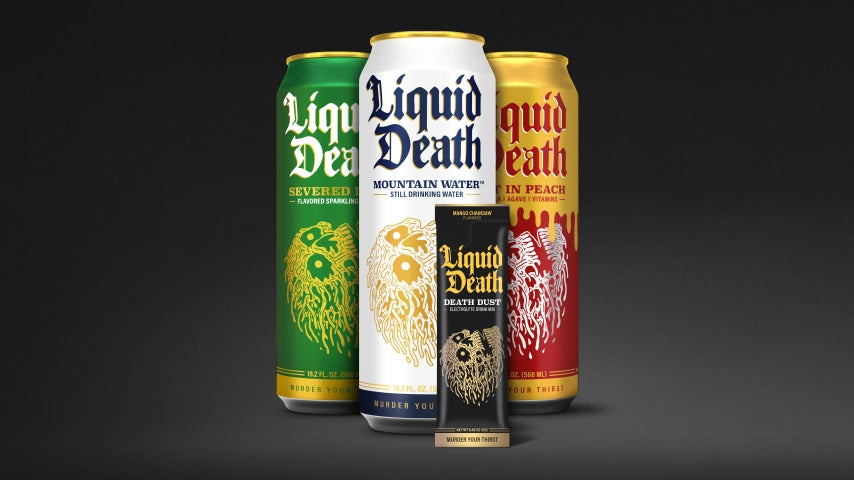 Liquid Death Sparkling Water, Severed Lime, 19.2 oz King Size Cans (8-Pack)  