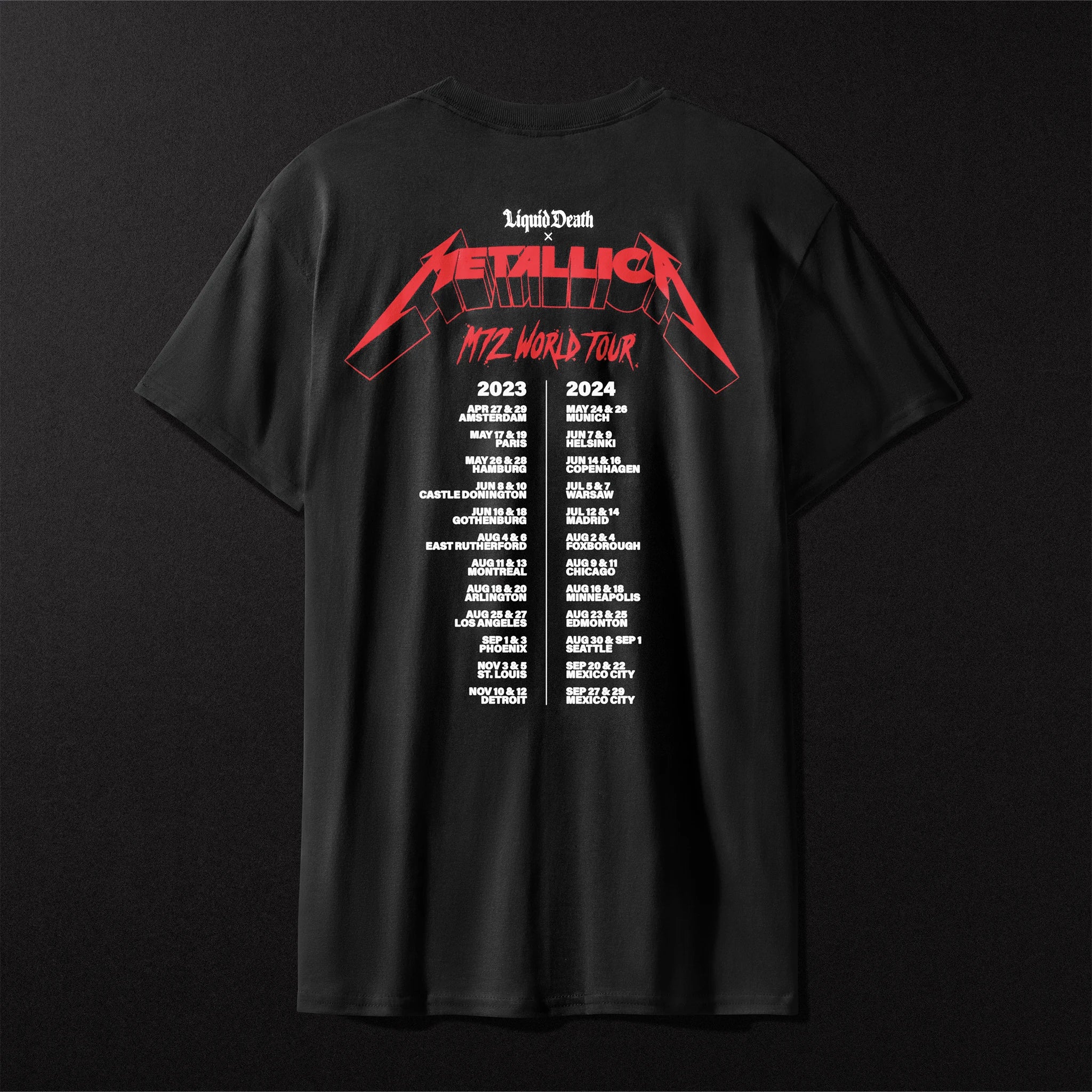 Liquid Death X Metallica Tour Tee