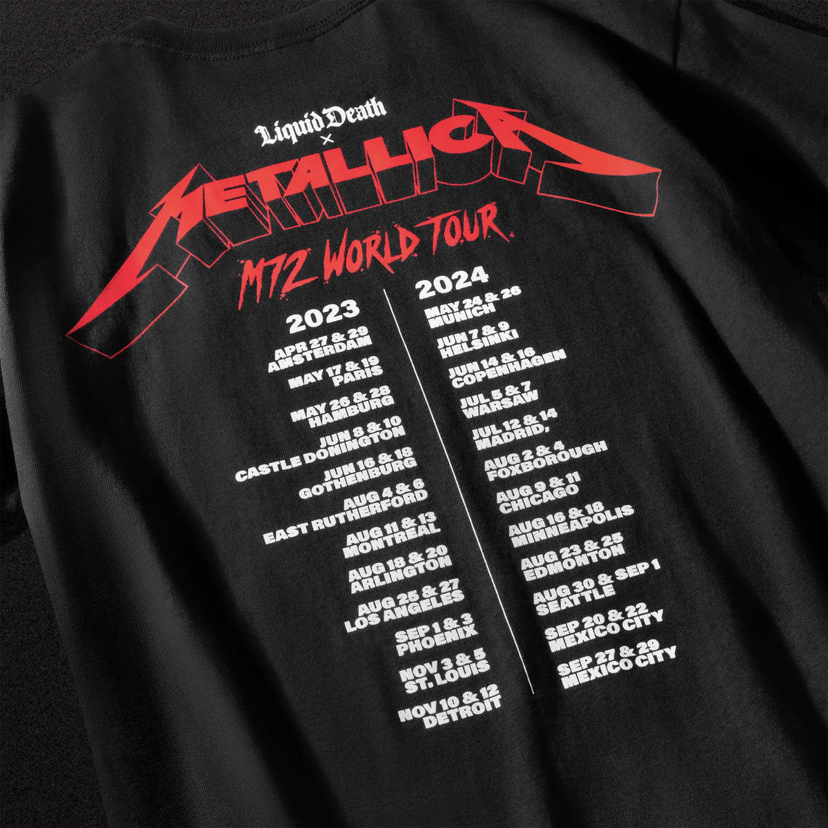 Liquid Death x Metallica Tour Tee