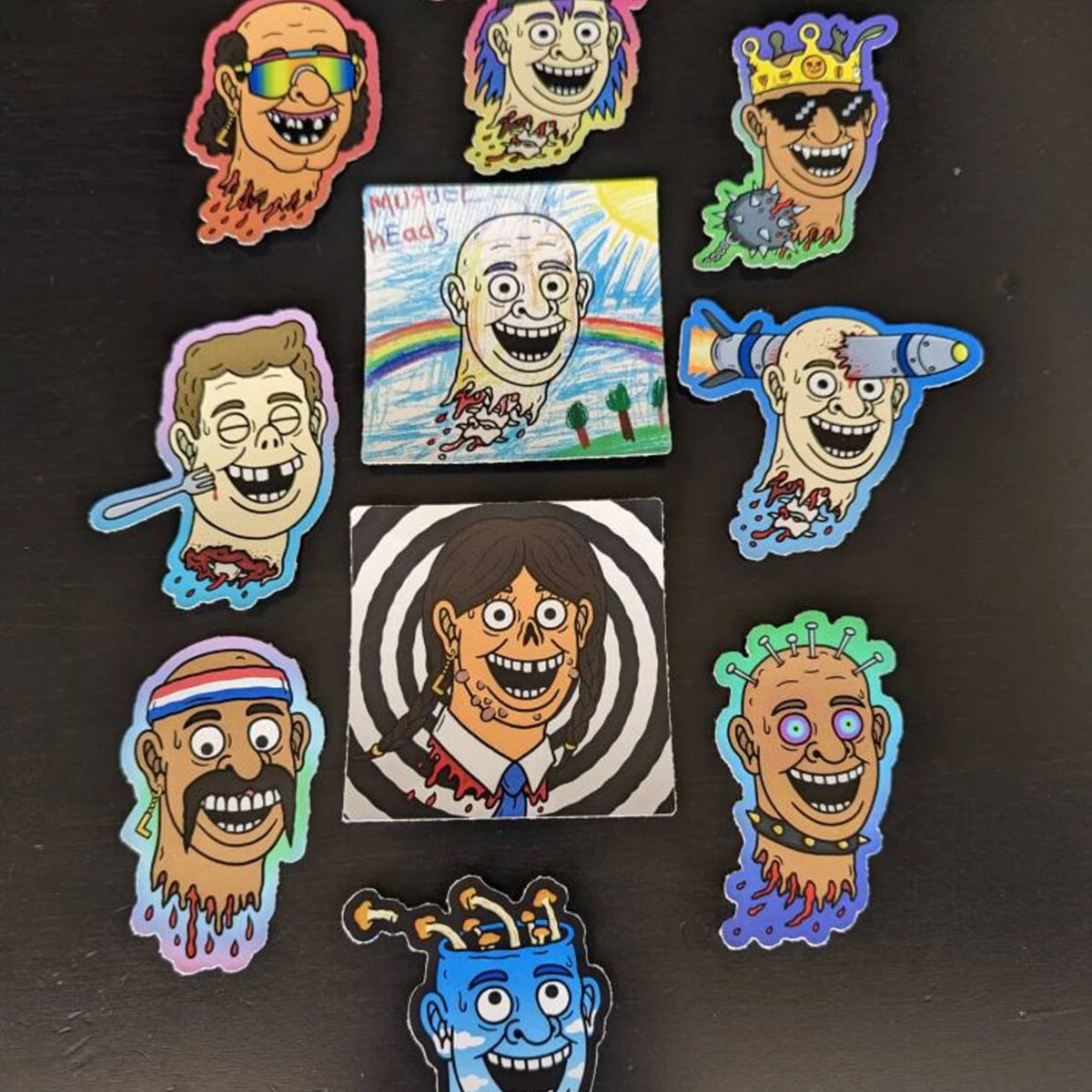 Murder Head Sticker Packs By Agilicious