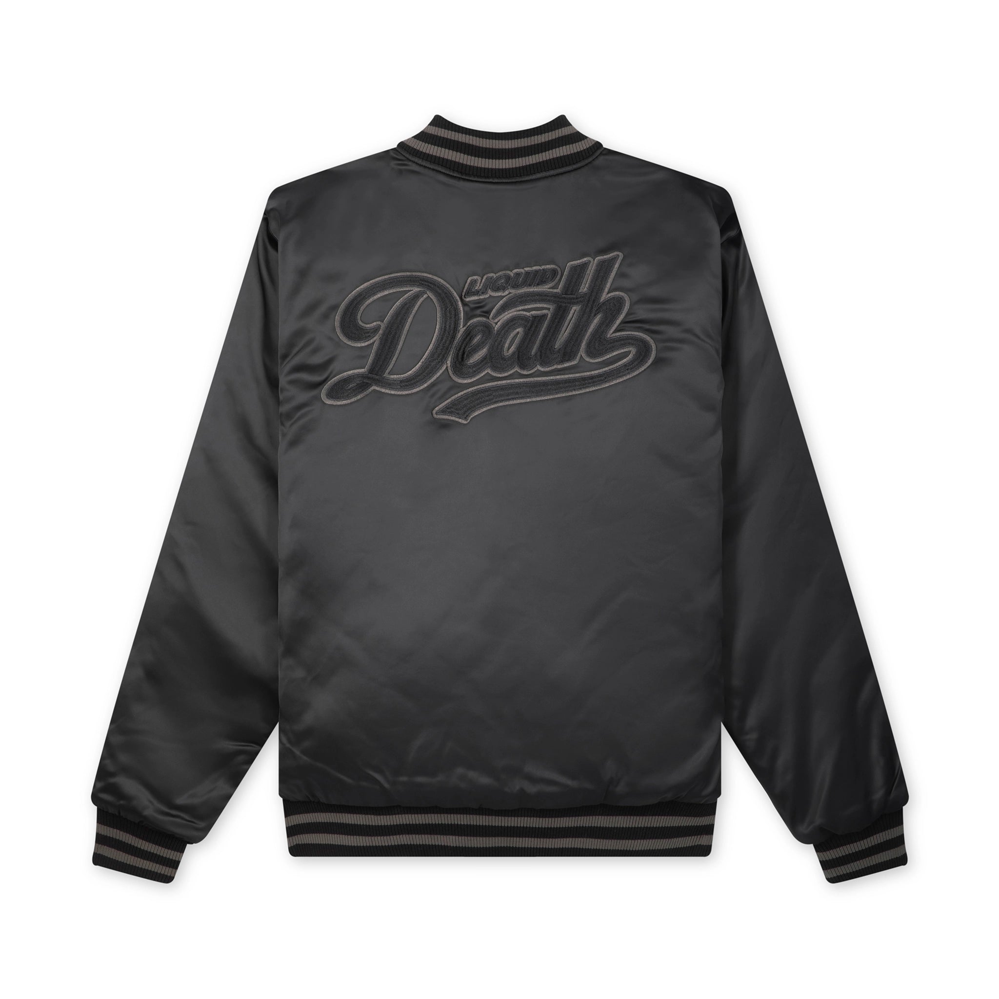 Team Death Satin Jacket Bomber Back