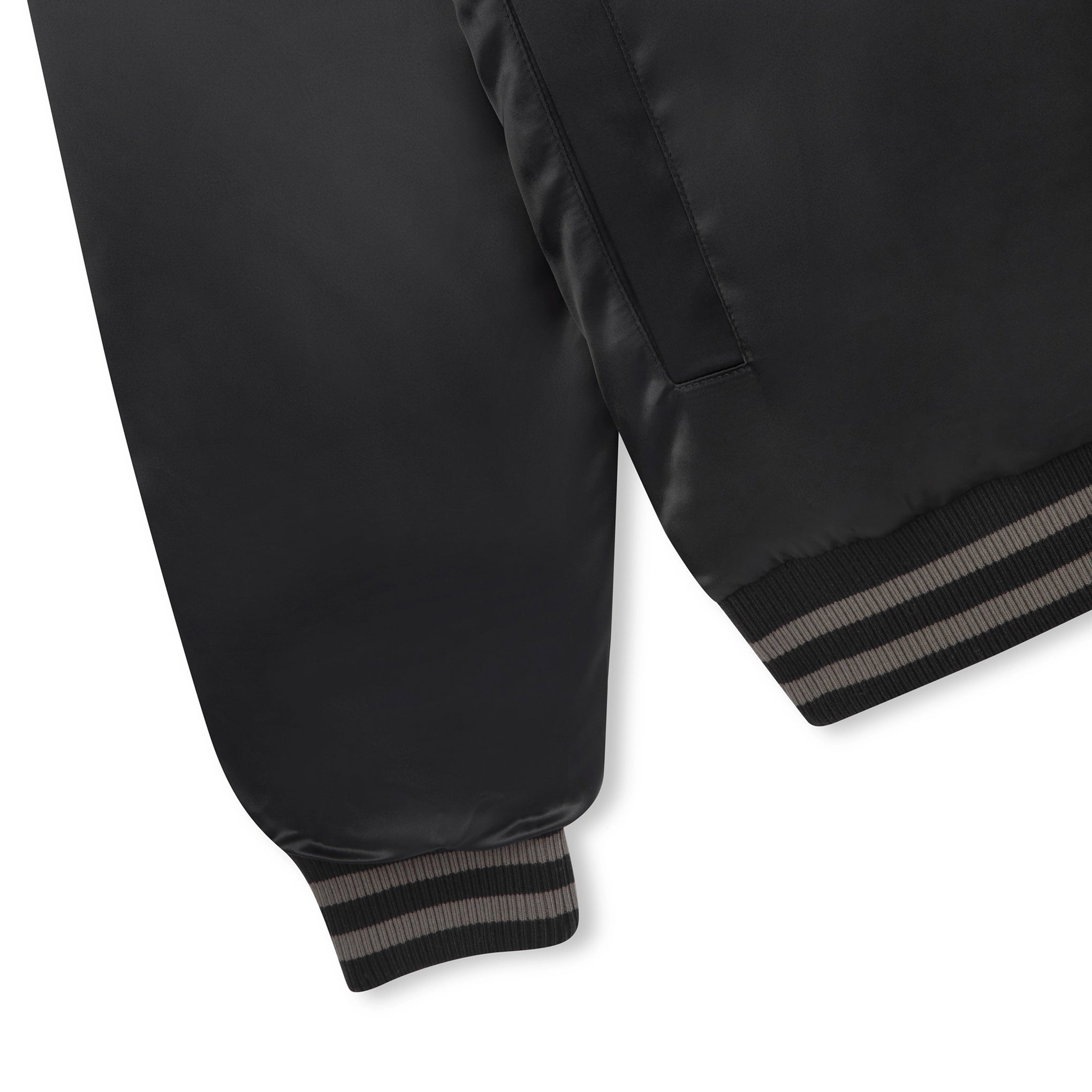 Team Death Satin Jacket Bomber Front Detail