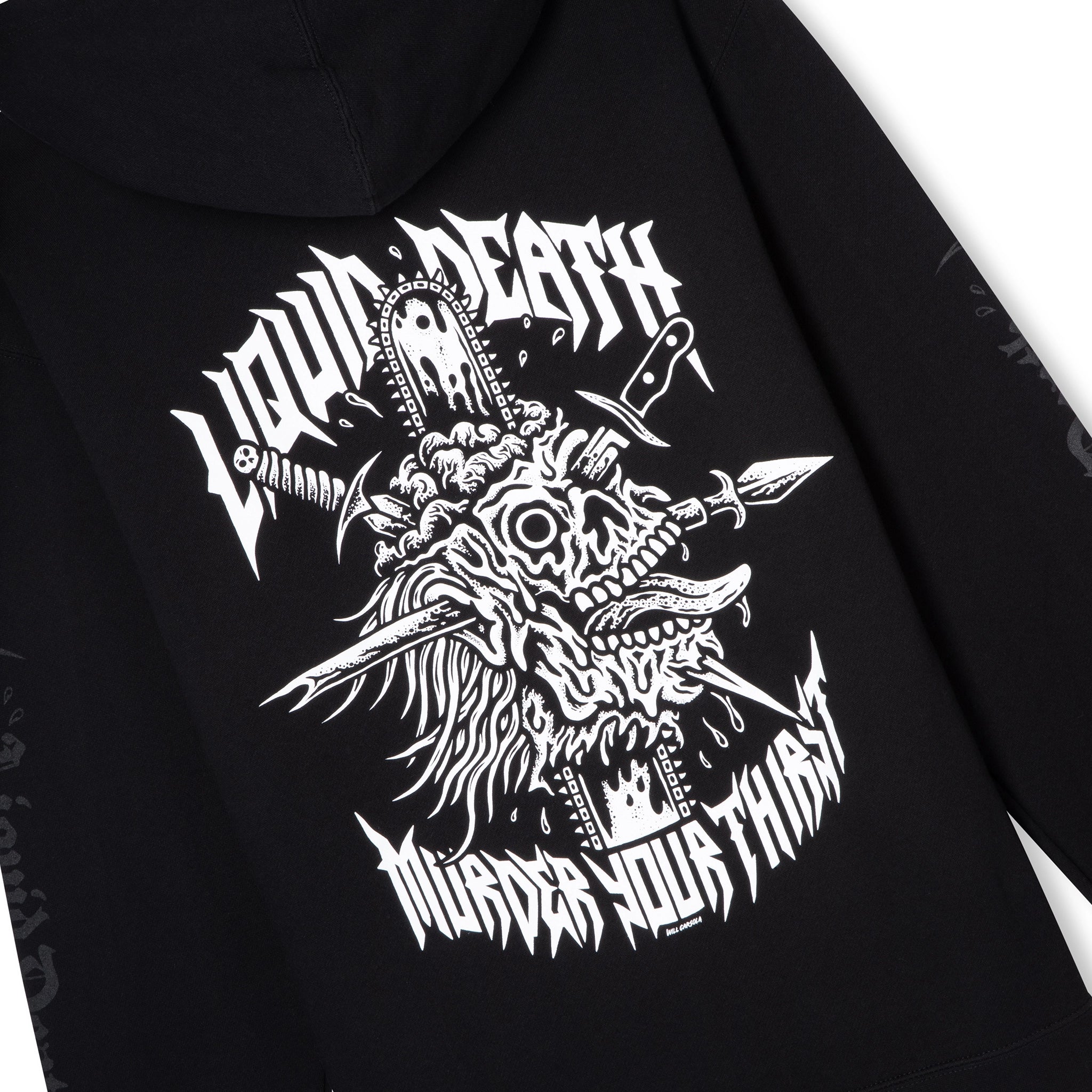 Unforeseen Death Zip Hoodie Back Detail