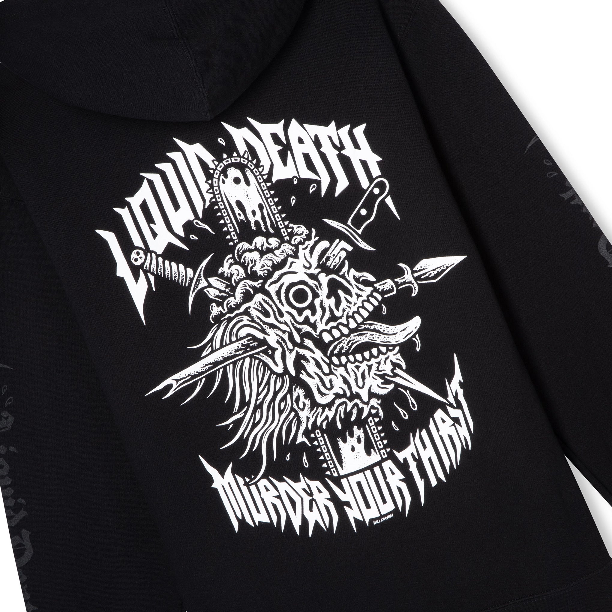 Unforeseen Death Zip Hoodie Back Detail