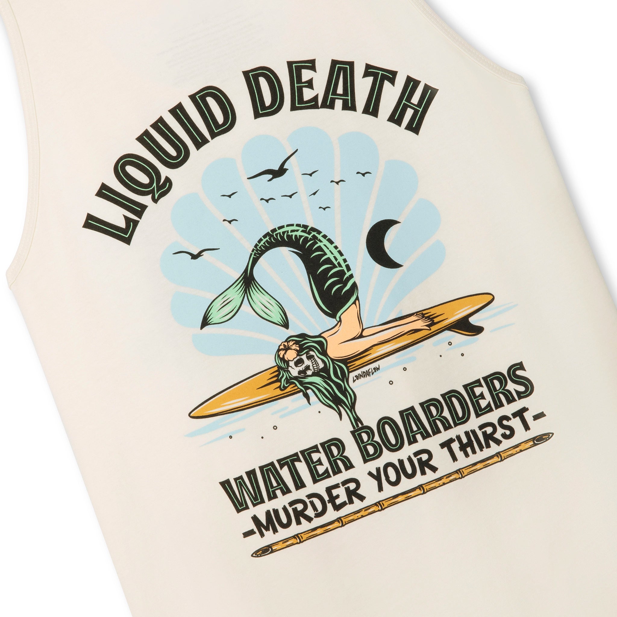 Water Boarders Tank — back closeup