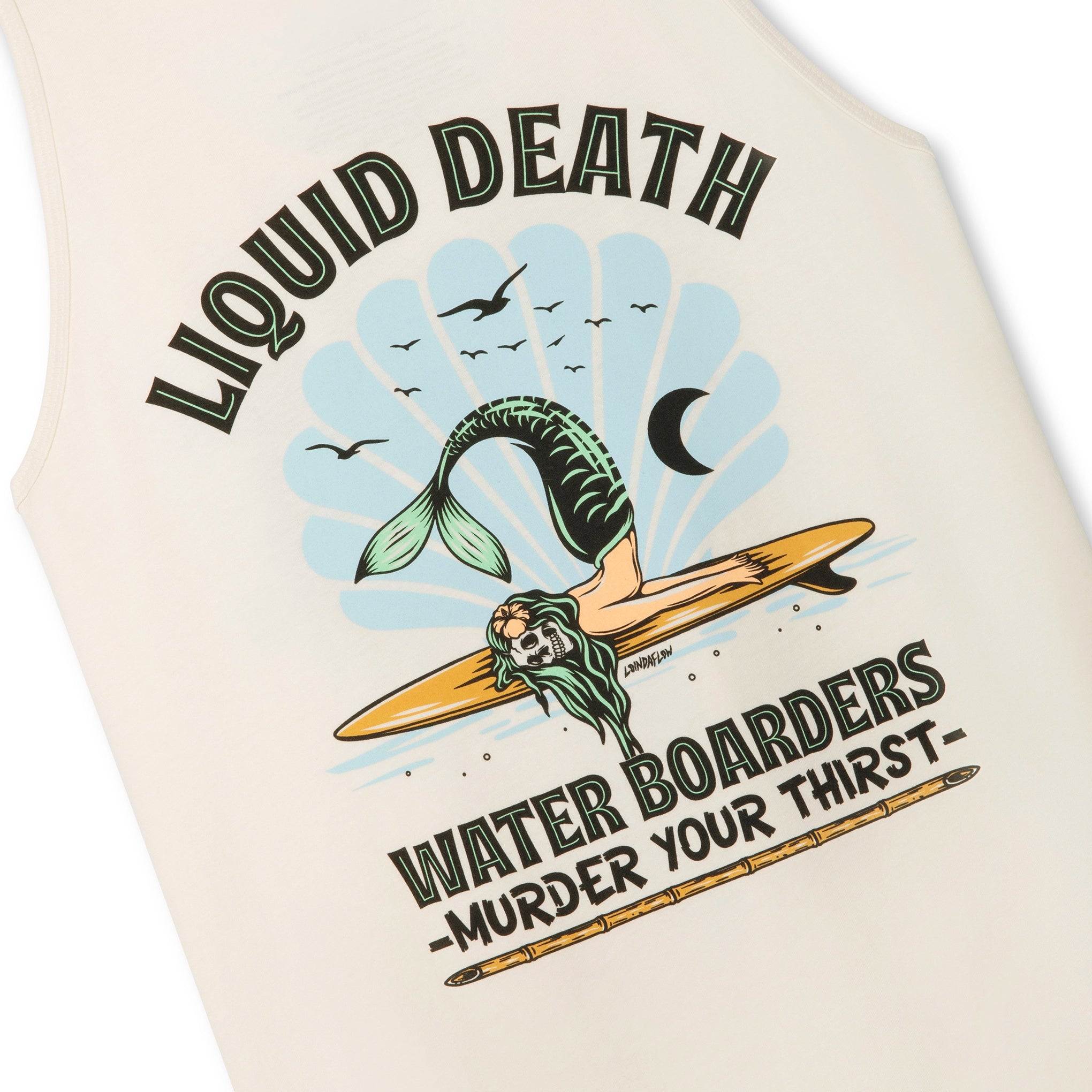 Water Boarders Tank — back closeup