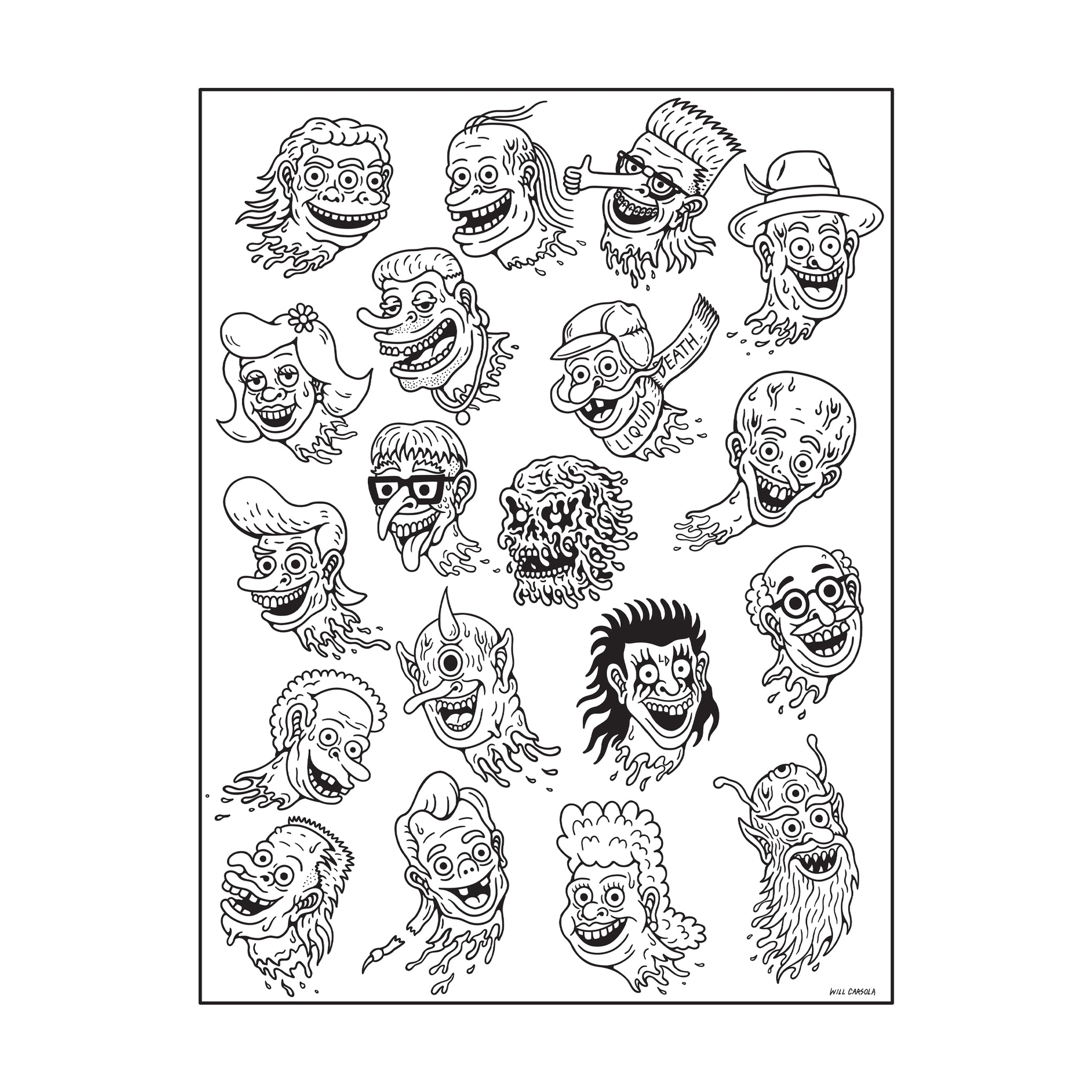 Liquid Death: The Official Coloring Book — interior page 3