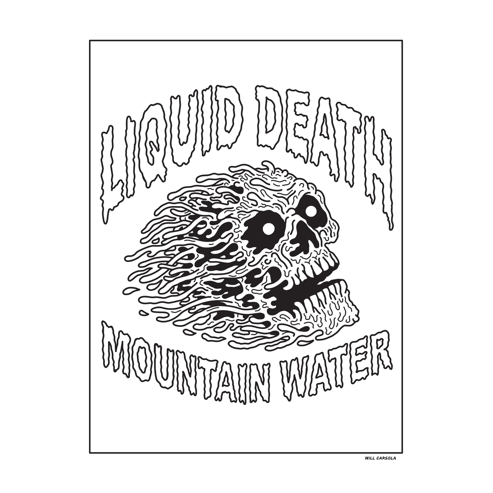 Liquid Death: The Official Coloring Book — interior page 5