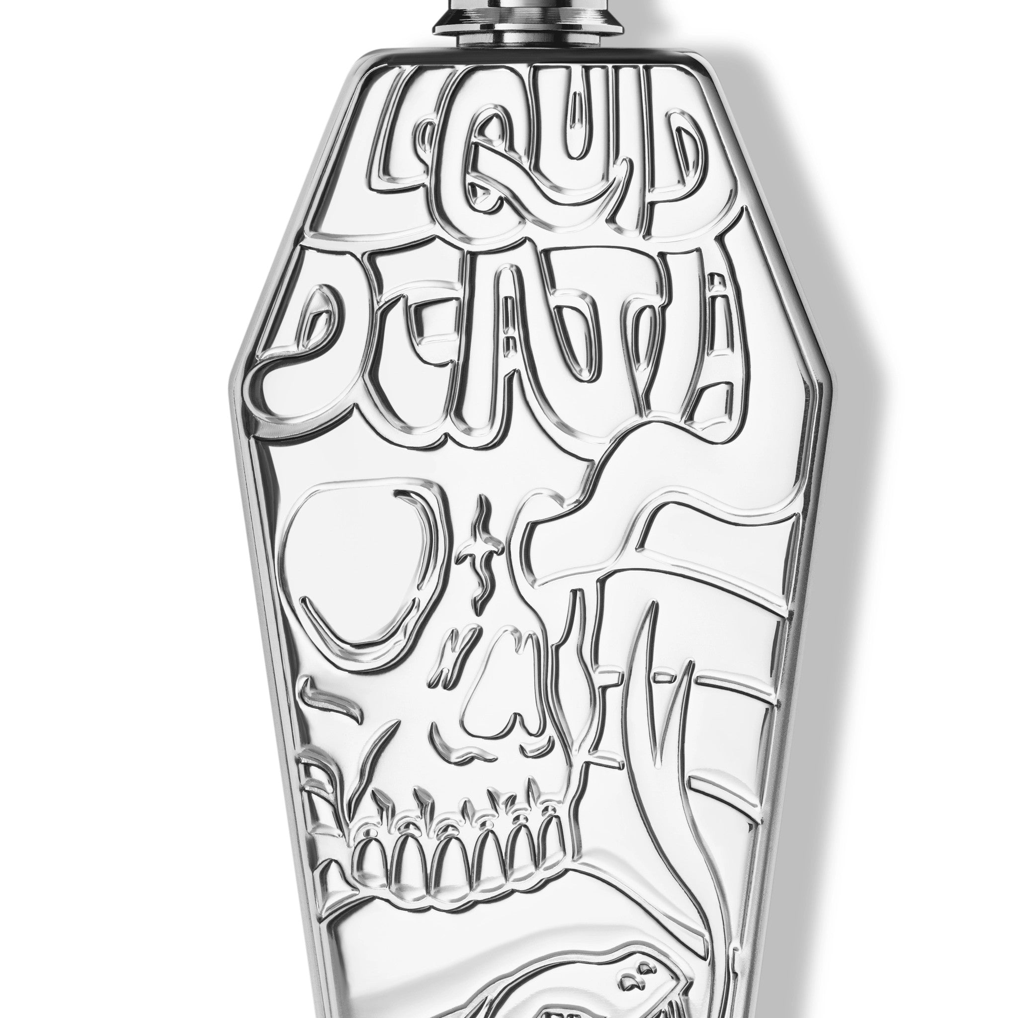 Silver Flasket a white background