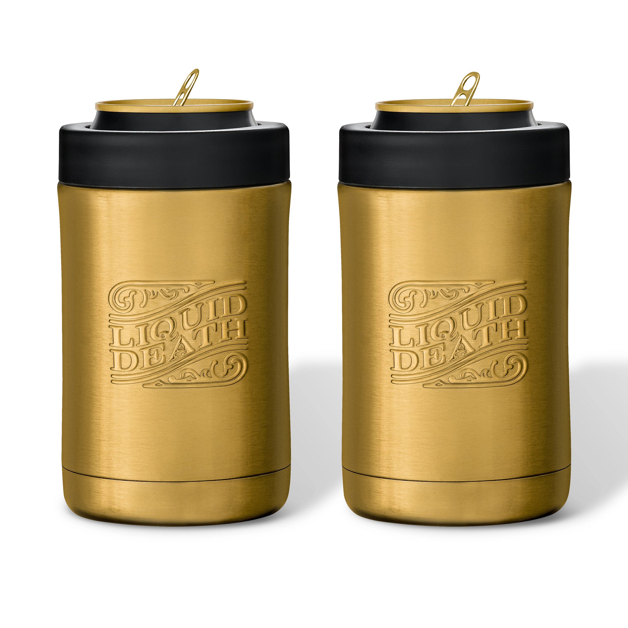 Death Metal Steel Can Cooler Set