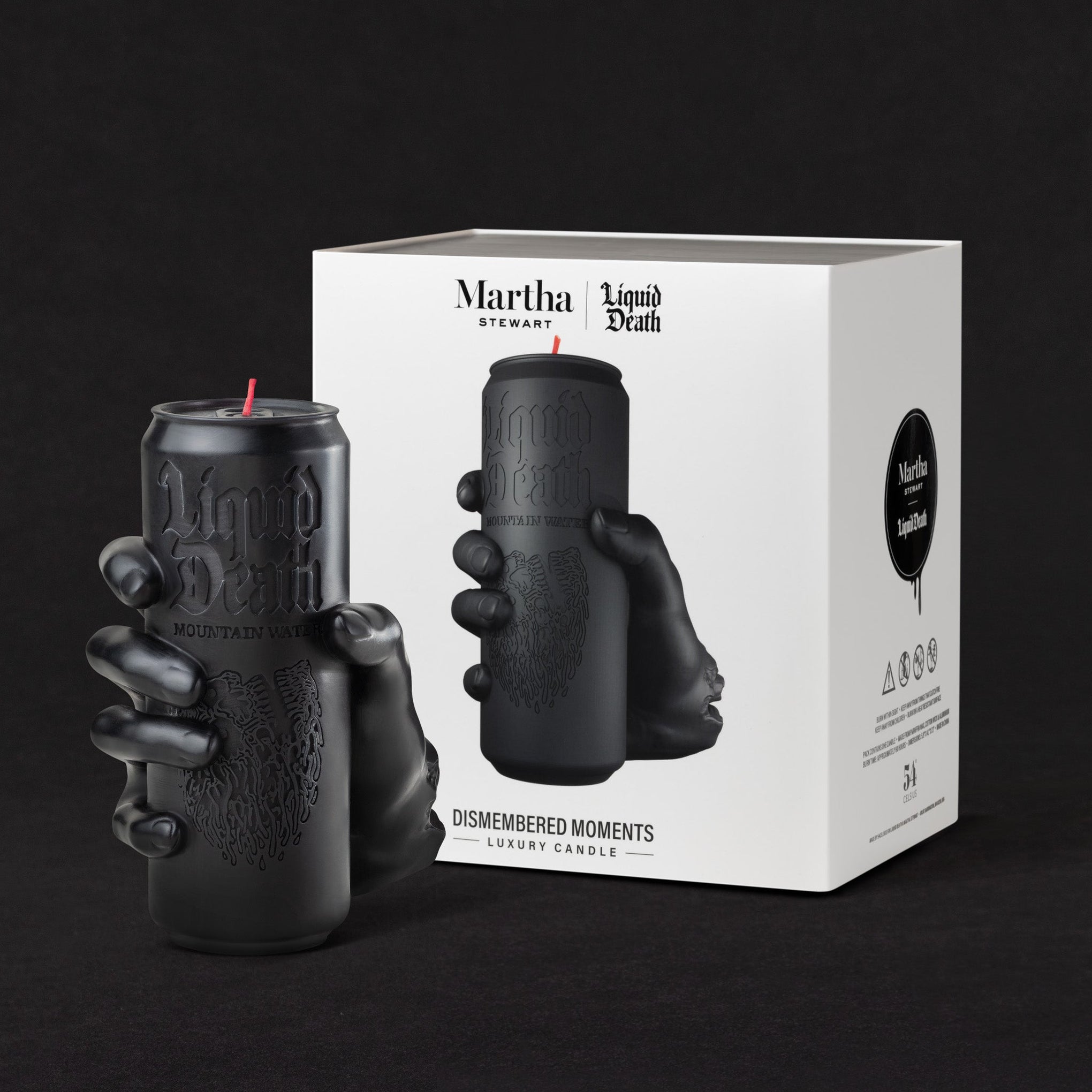 Martha Stewart x Liquid Death Dismembered Moments Candle